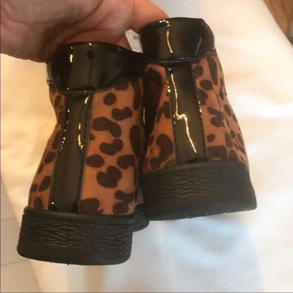 BAMBOO LEOPARD MOTIF HIGH TOP SNEAKERS. - Picture 8 of 8